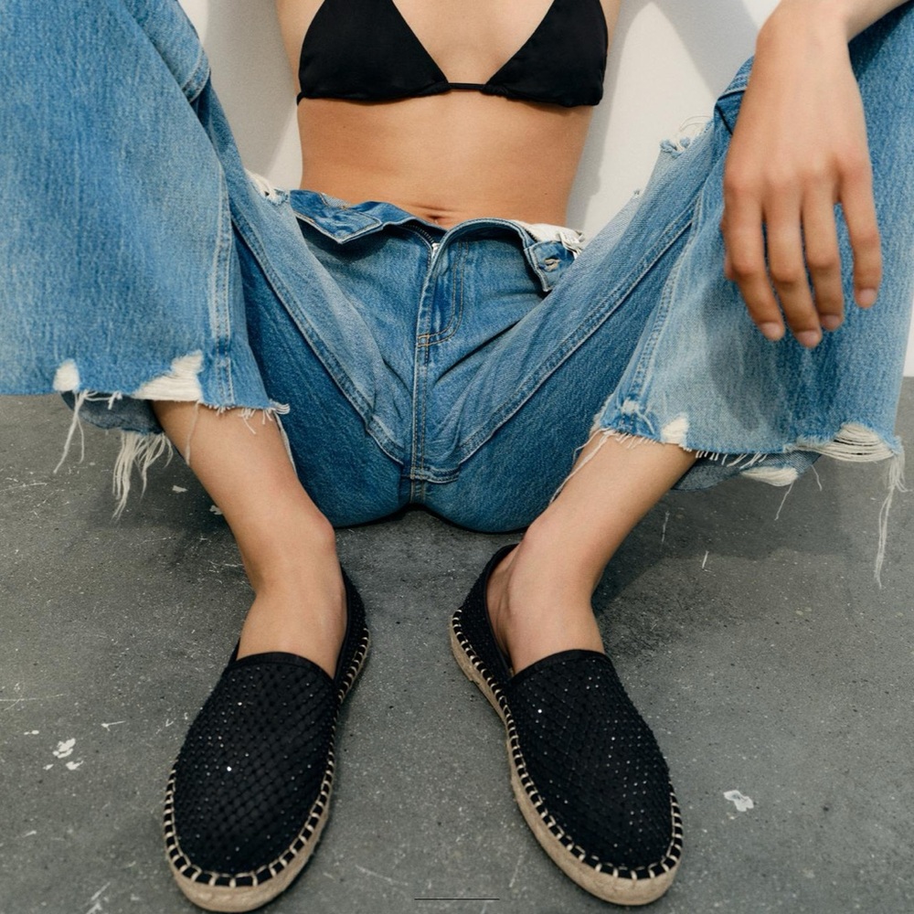 Zara shimmery espadrilles